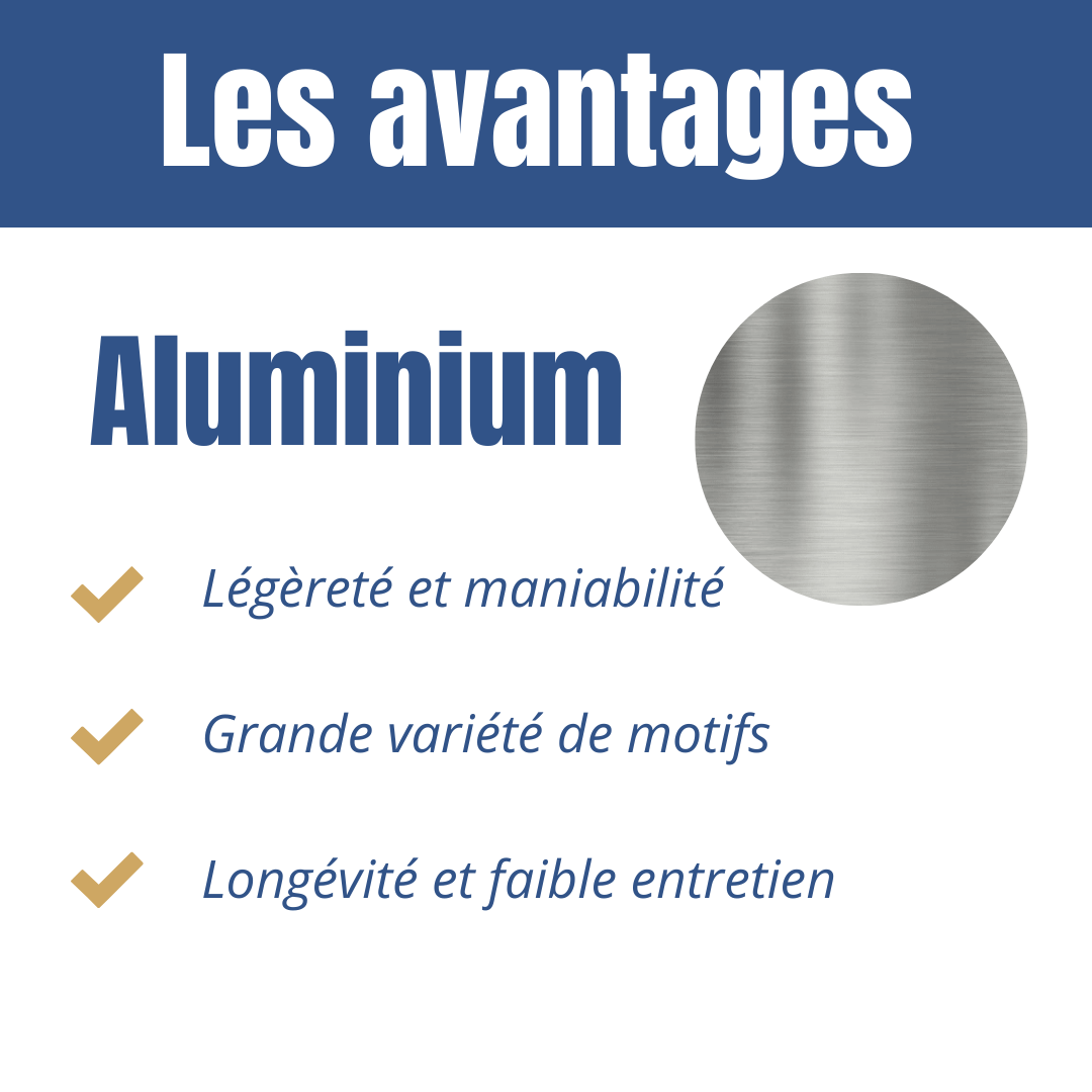 Presentation des 3 avantages de l'aluminuim pour les brise-vue