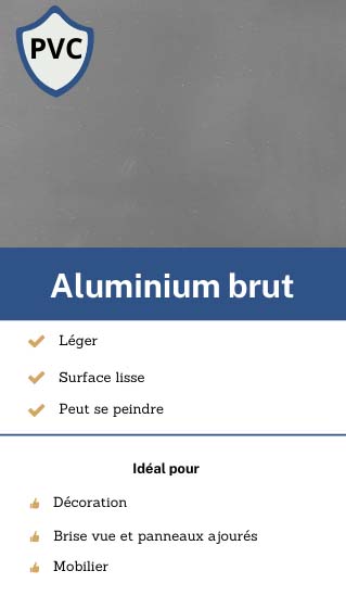 Plaque aluminium brut sur-mesure